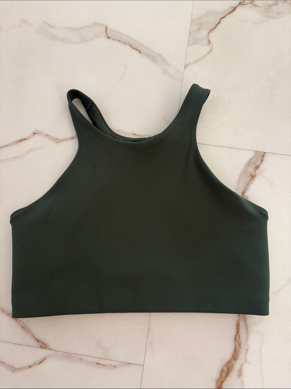 Nike Dark Green High Neck Sports Bra Top